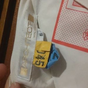 Architech white embroidery dress vintage button front no stains tears